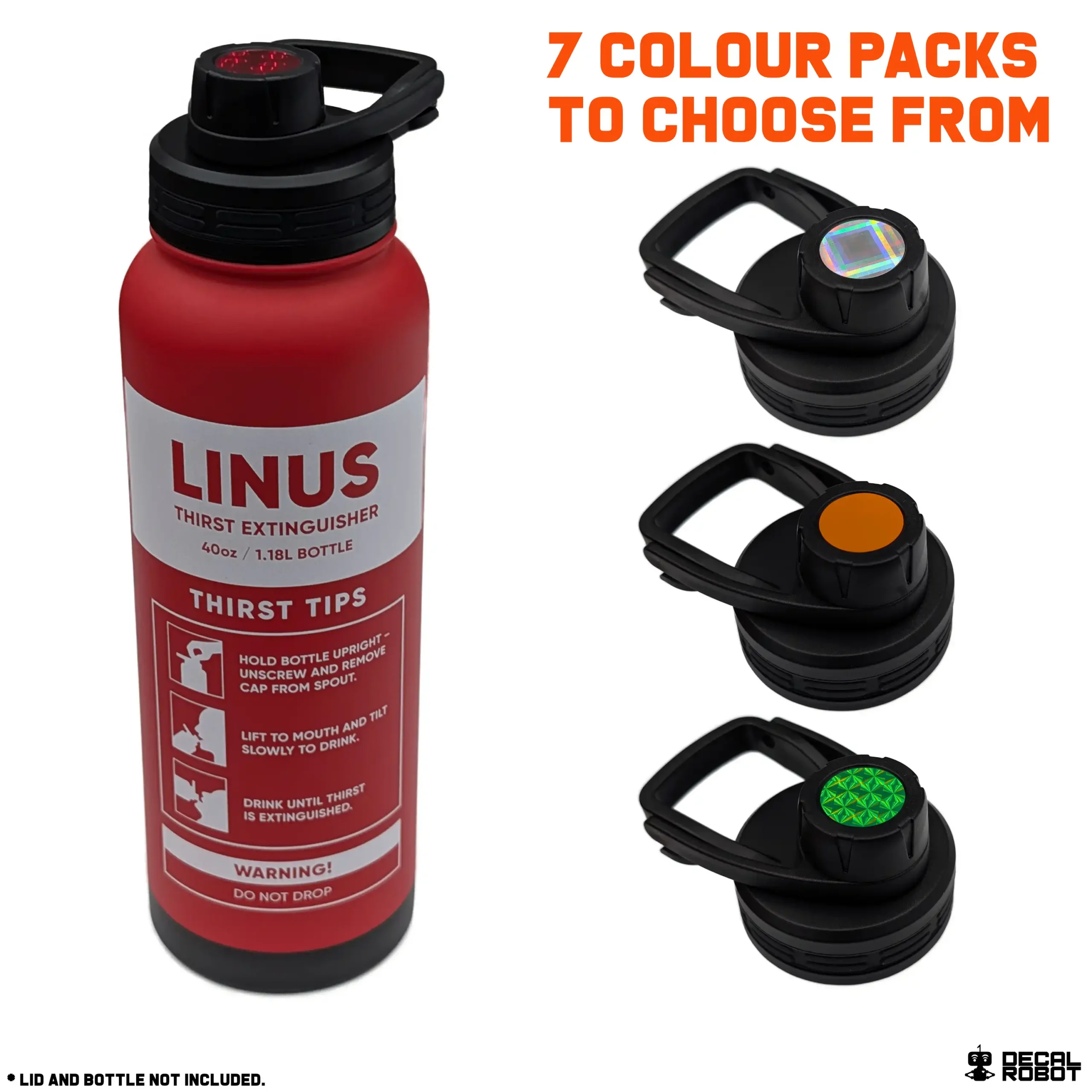 LTT Water Bottle Lid Identifier Personalisation Stickers