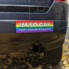 I'm So Gay I Can't Even Drive Straight Bumper Sticker - Image 2