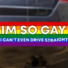 I'm So Gay I Can't Even Drive Straight Bumper Sticker
